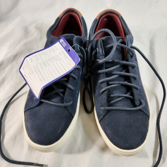 New SFC Mozo Women's MAVI Non-Slip Crew Leather Shoes Navy Blue M42168 US Size 7 - Picture 2 of 16
